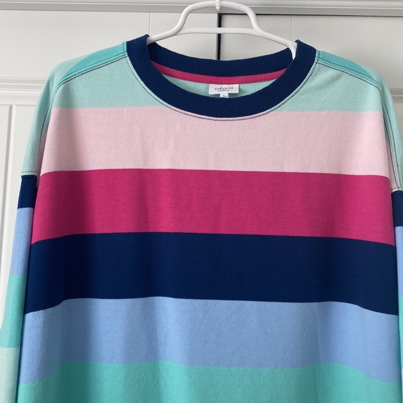 Cabana by Crown & Ivy Lightweight Sweatshirt Dolman Tunic Side Slit Sz L - Picture 2 of 7